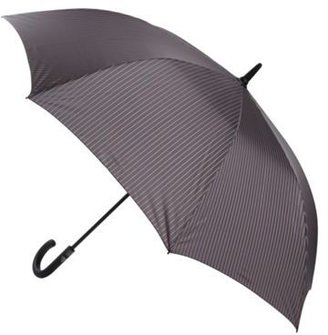 Fulton Grey striped hook handle umbrella