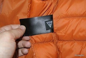 GUESS men's down Orange Jacket Lightweight Puffer winter Coat 100% Authentic NEW