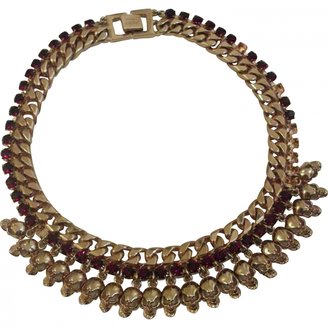 Mawi Skull Rock&roll Necklace 24 K Gold