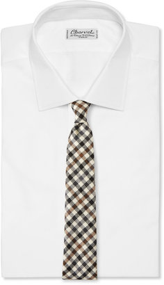 Etro Gingham Wool and Silk-Blend Tie