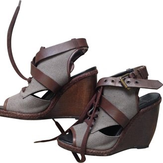 Pierre Hardy Brown Cloth Sandals
