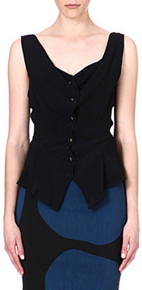 Anglomania Sunday button-up crepe top