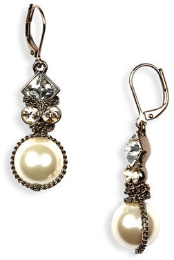 Givenchy Small Glass Pearl Earrings