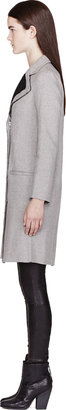 Helmut Lang Grey Knit Oversize Chance Coat