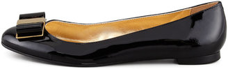 Kate Spade Trophy Bow Patent Leather Flat, Black