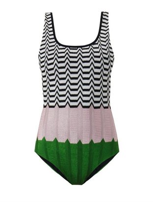 Missoni MARE Colour-block crochet-knit swimsuit