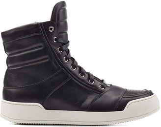Balmain Leather High-Top Sneakers