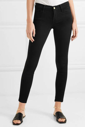 Frame Le Color Cropped Mid-rise Skinny Jeans - Black