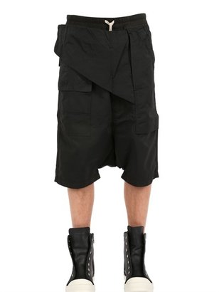 Rick Owens Drkshdw Front Flap Cotton Nylon Shorts