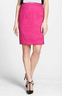 Halogen Linen Blend Pencil Skirt (Regular & Petite)