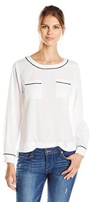 Anne Klein Women's Long Sleeve T-Shirt Blouse