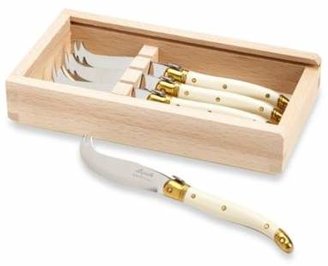Laguiole 4-Piece Cheese Knife Set with Storage Box