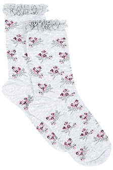 Accessorize Floral Frilly Socks