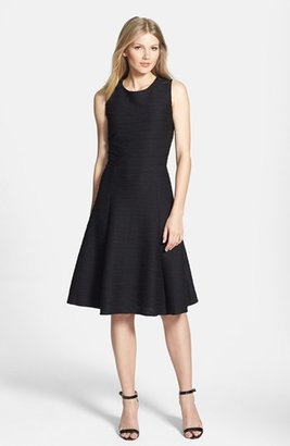 Taylor Dresses Textured Fit & Flare Dress