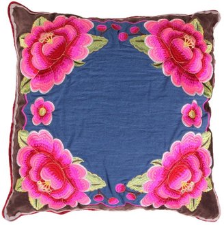 Pip Studio Four Flowers Cushion - Denim - 45x45cm