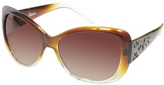 M:uk M-UK Plastic Sunglasses With Floral Arm Detail - Brown