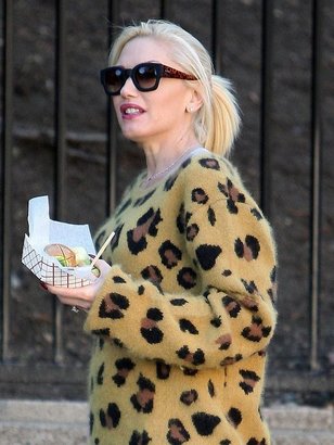 Gwen Stefani Quay Eyeware Polygon Sunglasses in Black and Leopard as seen on