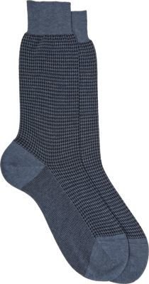 Brioni Houndstooth Mid-Calf Socks