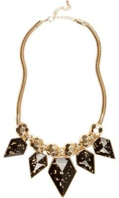 River Island Black gold flecked statement necklace