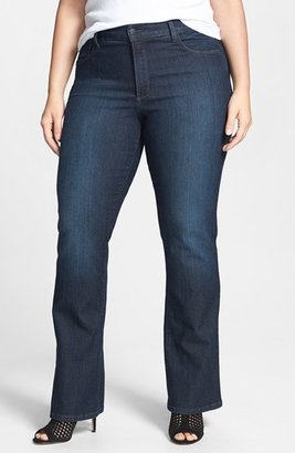NYDJ 'Barbara' Embellished Pocket Stretch Bootcut Jeans (Burbank) (Plus Size)