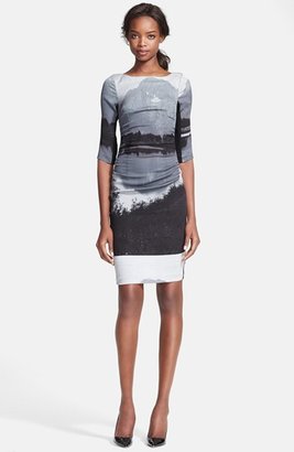 Tracy Reese Print Textured Crepe Dress
