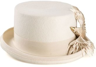 CA4LA bird embellished top hat