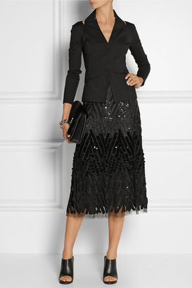 Donna Karan Embellished tulle midi skirt