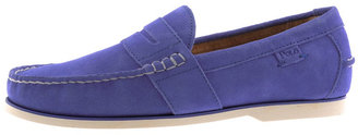Ralph Lauren Blackley Penny Shoes Blue Suede