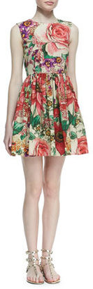 RED Valentino Macro-Flower-Print Poplin Dress, Bougainvillea (Stylist Pick!)