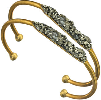 Alvina Abramova Pyrite Aura Double Cuff Bracelet Set