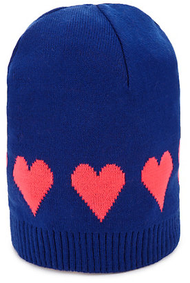 Marks and Spencer Heart Print Beanie Hat (Older Girls)