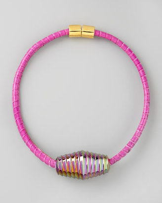 Eddie Borgo Scaled Choker Necklace, Pink