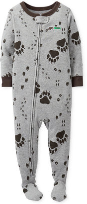 Carter's Baby Boys' Paw-Print Footed Coverall
