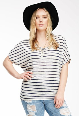 Forever 21 FOREVER 21+ Plus Size Striped Knit Top