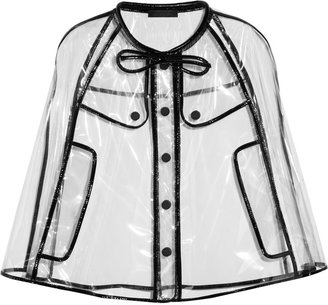 Burberry Patent leather-trimmed cape