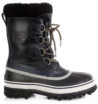Sorel CaribouTM leather and rubber boots