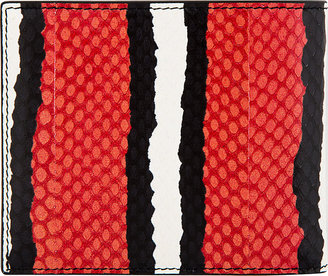 Givenchy Red Snakeskin Bifold Wallet