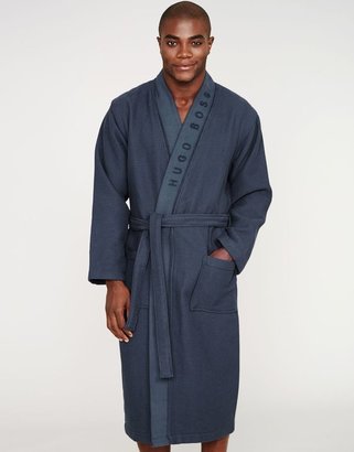 Boss Black Kimono Waffle Robe