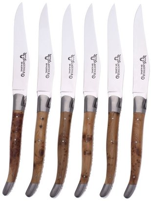 Laguiole Juniper Six-Piece Steak Knife Set