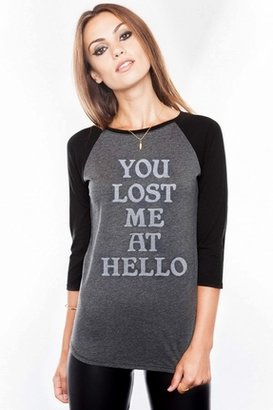 Local Celebrity You Lost Me Baseball Tee in Black
