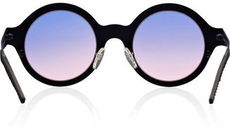 Illesteva Frieda round-frame matte-steel sunglasses