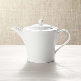 Crate & Barrel White Pearl Teapot