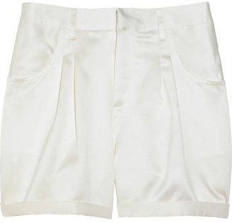 Adam Turn-up cotton-blend shorts