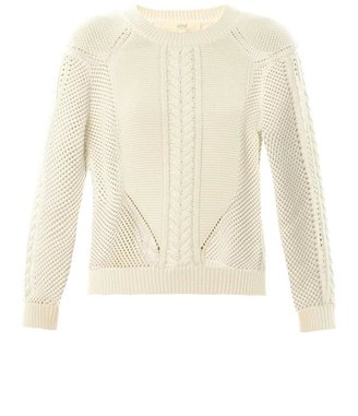 Vanessa Bruno Mulit-knit cotton and wool-blend sweater