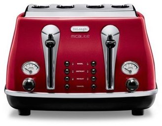 De'Longhi Delonghi CTOM4003.R red four-slice Micalite toaster