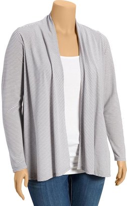 Old Navy Women's Plus Striped Open-Front Jersey Cardigans