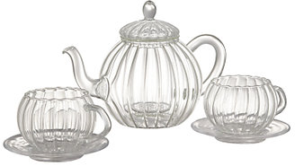 John Lewis 7733 John Lewis Glass Teapot, Teacup and Saucer Set