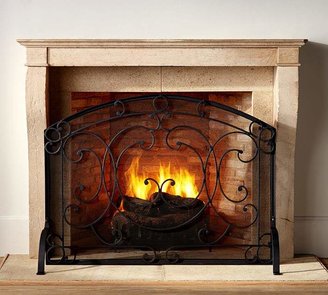 Pottery Barn Aspen Fireplace Single Screen