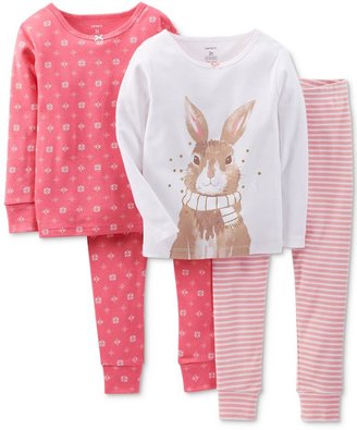 Carter's Baby Girls' 4-Piece Bunny Pajamas