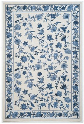 Kas Rugs 1727 Colonial Floral Oval Area Rug, 7-Feet 9-Inch by 9-Feet 9-Inch, Ivory